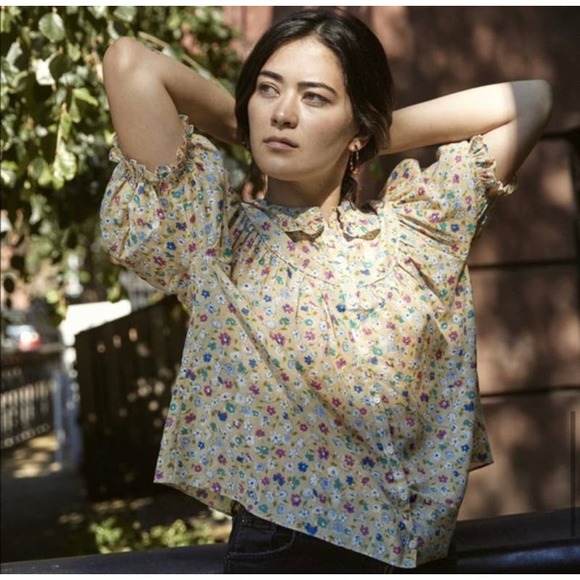 DOEN Prairie Top in Tasha Garden Floral Print L - Picture 5 of 10